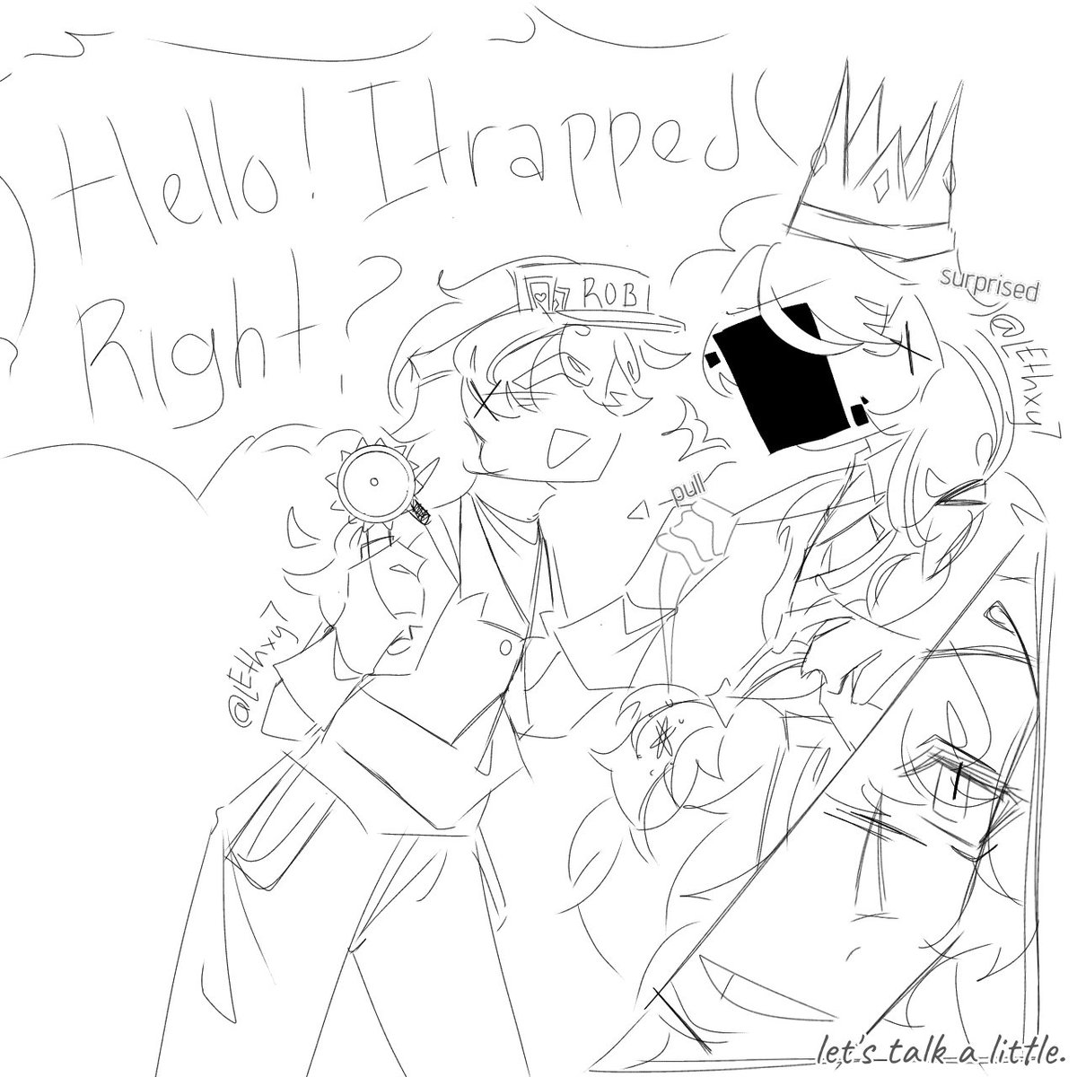 Ethereal_VN's tweet image. "kys, Itrapped"
Different artstyle same artist—.. haha not Elli and Maf Bullying Itrap cuz being a bad companion for Chance in the past
· — Hastag Zones — ·
#forsakenfanart #robloxart #forsakenroblox #Forsaken #doublefedora #paycheck #ichance / #unluckycards #chanceforsaken