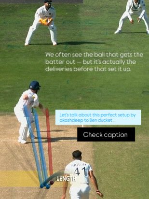 We often focus on the ball that gets the wicket, but it’s the setup before that really matters.
Akashdeep bowled 3 balls angling in from round the wicket, same spot, same shape.
4th ball — same spot, but moved away. Edge. Gone.
Classical set-up! #ENGvsIND