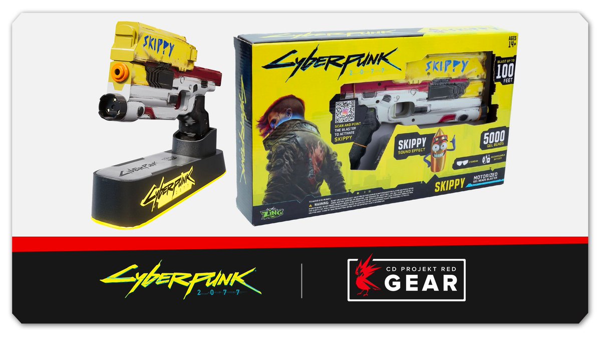 CDPRGear's tweet image. What’s your fave Skippy quip? 🗣️ Revolutionize your arsenal with Skippy, the motorized gel bead blaster with loud opinions. @CyberpunkGame

gear.cdprojektred.com/products/cyber…