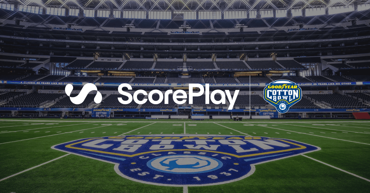ScorePlay (@scoreplayhq) on Twitter photo Welcome, <a href="/CottonBowlGame/">Goodyear Cotton Bowl Classic</a> 🏈🏆
A college football tradition since 1937, the Classic will now use ScorePlay to capture every touchdown, unforgettable play, and bowl week memory for fans everywhere. #ForSportsBySports #GoodyearCottonBowl #LikeNoOther Welcome, <a href="/CottonBowlGame/">Goodyear Cotton Bowl Classic</a> 🏈🏆
A college football tradition since 1937, the Classic will now use ScorePlay to capture every touchdown, unforgettable play, and bowl week memory for fans everywhere. #ForSportsBySports #GoodyearCottonBowl #LikeNoOther
