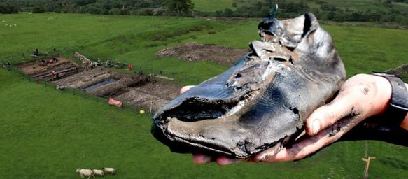 Ancient_Sites's tweet photo. Was a garrison of giants posted at Magna fort at Hadrians wall.  Eight pairs of size 13+ shoes excavated at the site. Fly to Magna Fort by following this link: https://t.co/TuA0wCOgt2 https://t.co/A0mc7n6nMj