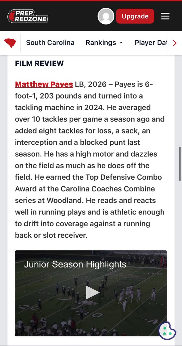 MatthewPay33714's tweet image. Thank you @PrepRedzoneSC for the write up! @CoachPerrin61 @CoachNic2336 @WandoHSFootball