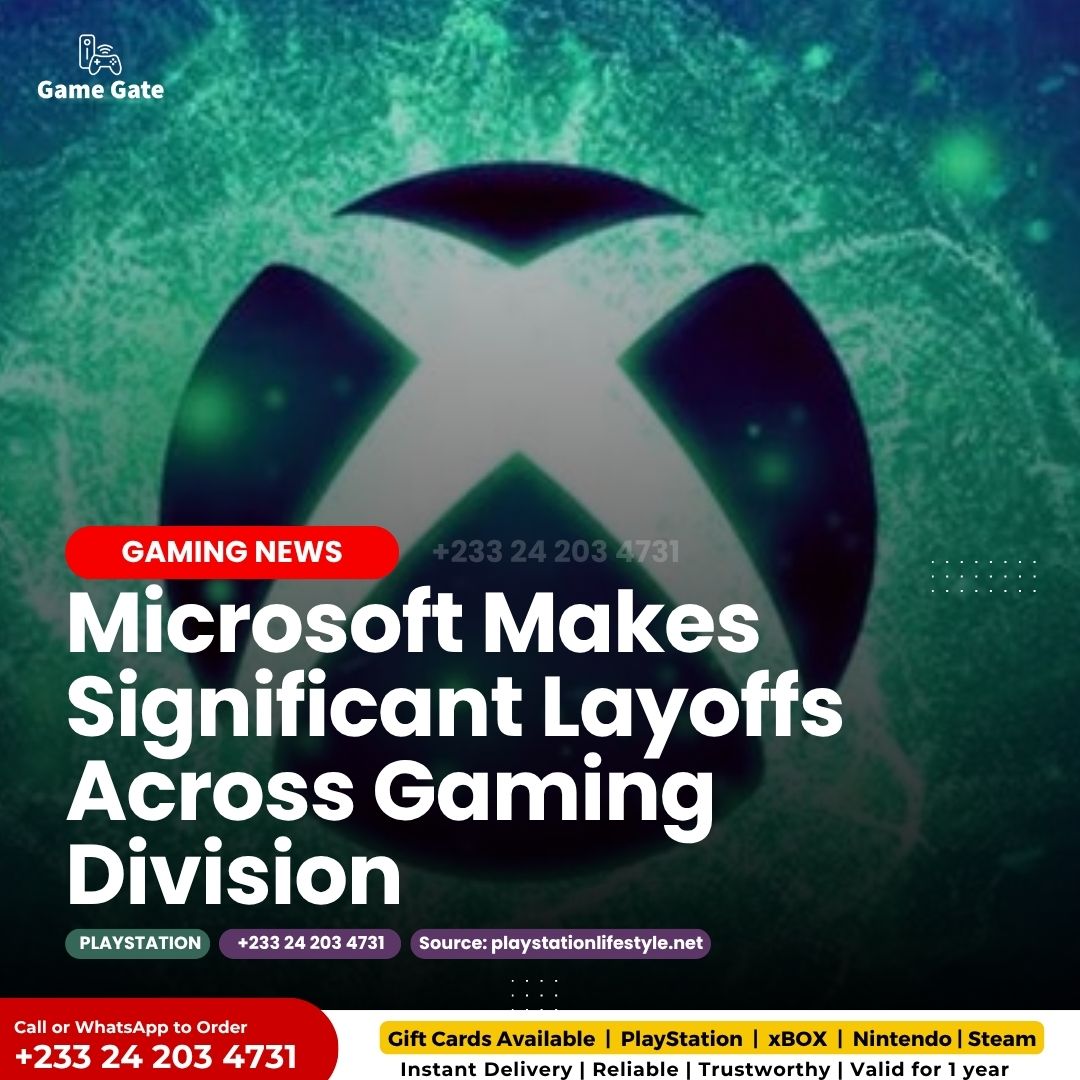 GameGateGh's tweet photo. Microsoft Makes Significant Layoffs Across Gaming Division, Xbox Boss Phil Spencer Confirms in Memo to Staff
#gaming #giftcard #ghana #gamegategh #playstation #Xbox #ps4 #ps5 #psn #gamer #videogame #gamingplug #GhanaGamers https://t.co/WzpywhRK8o
