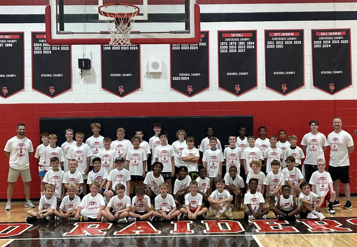 Young men working to get better at the Red Raider Basketball Camp this Summer!