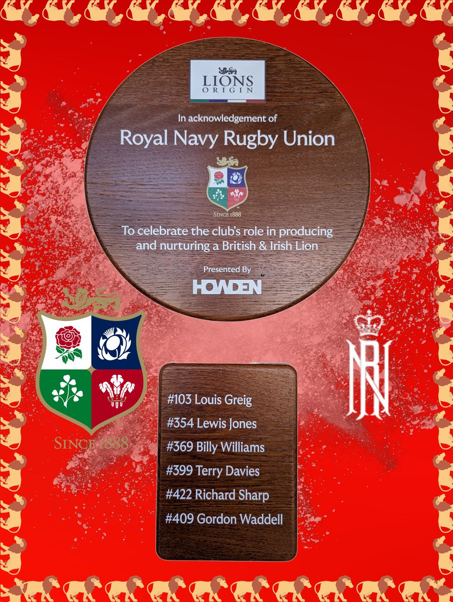 Amazing to be part of the <a href="/lionsofficial/">British & Irish Lions</a> story.

Plaque now in 'pride' of place at Burnaby Road, home of #NavyRugby and <a href="/USPRFC/">USPRFC</a>

#GoNavy #NavyFit #Portsmouth