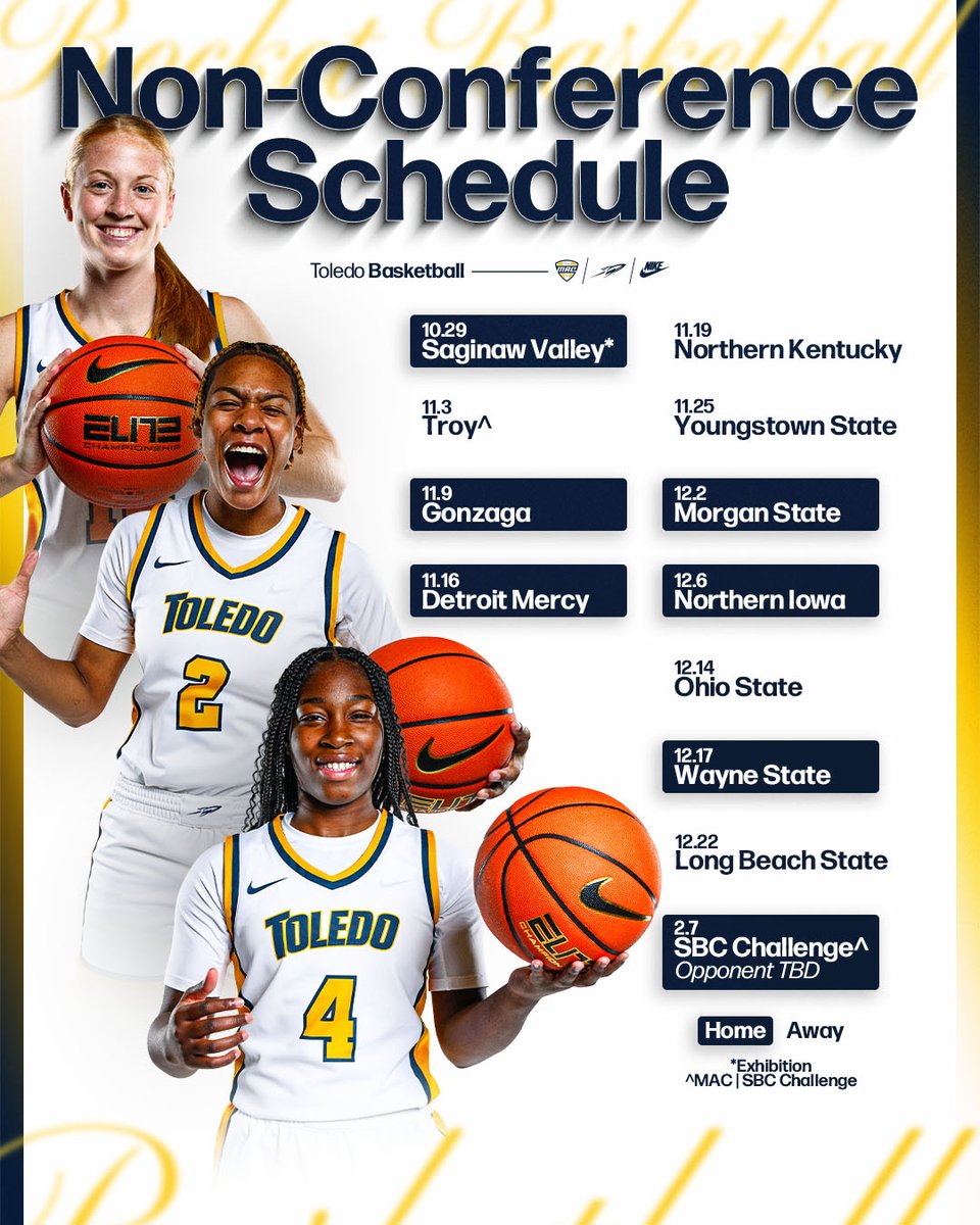ToledoWBB's tweet image. Lock in your plans, the 2025-26 𝐧𝐨𝐧-𝐜𝐨𝐧𝐟𝐞𝐫𝐞𝐧𝐜𝐞 𝐬𝐜𝐡𝐞𝐝𝐮𝐥𝐞 is here! 🔒🚀
📰 tinyurl.com/2y5mwzna
📆 tinyurl.com/257rhj9x
#TeamToledo