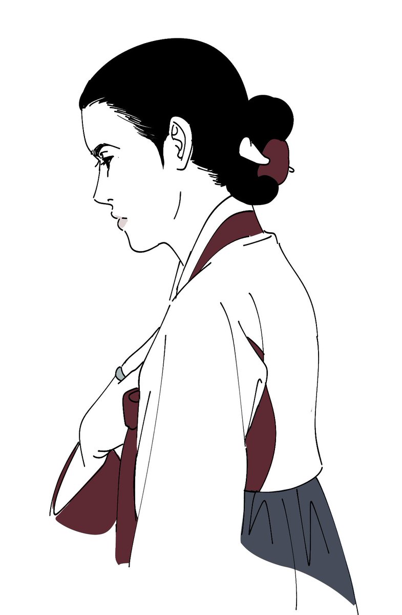 쪽머리는 상투랑 차원이 다르게 기혼자의 느낌을 준다는 것이 좋다