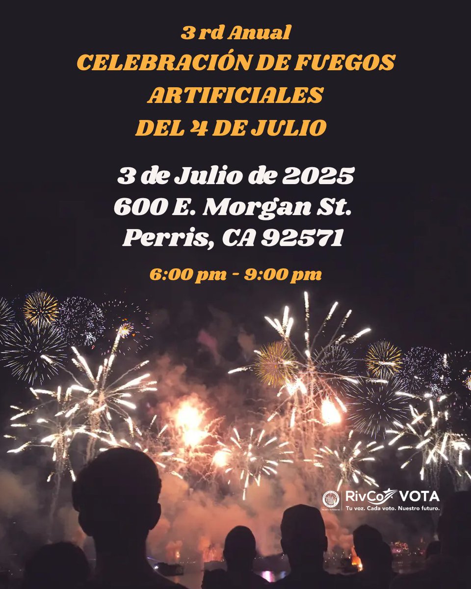 RivCoRegistrar's tweet image. Perris is celebrating tonight, and we'll be there with all your voter resources and ready to answer any questions you have!
¡Perris celebra esta noche y nosotros estaremos allí con todos tus recursos para votantes y listos para responder cualquier pregunta que tengas!