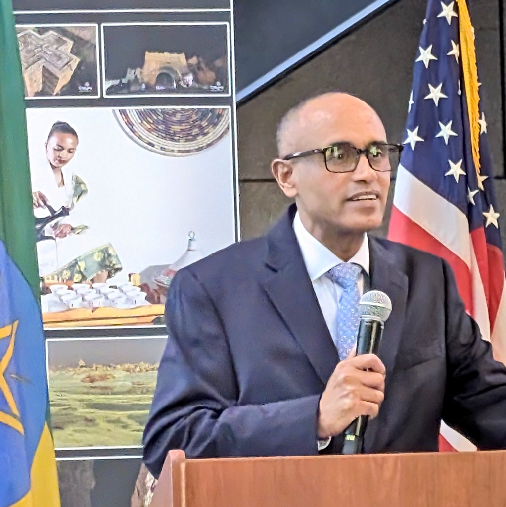 Honored to join the African Diplomatic Corps, diaspora community representatives &amp; other friends this afternoon for a reception in honor of H.E. Binalef Andualem presenting his letter of credence to <a href="/POTUS/">President Donald J. Trump</a> and beginning his mission as #Ethiopia🇪🇹’s Ambassador to the #USA🇺🇲.