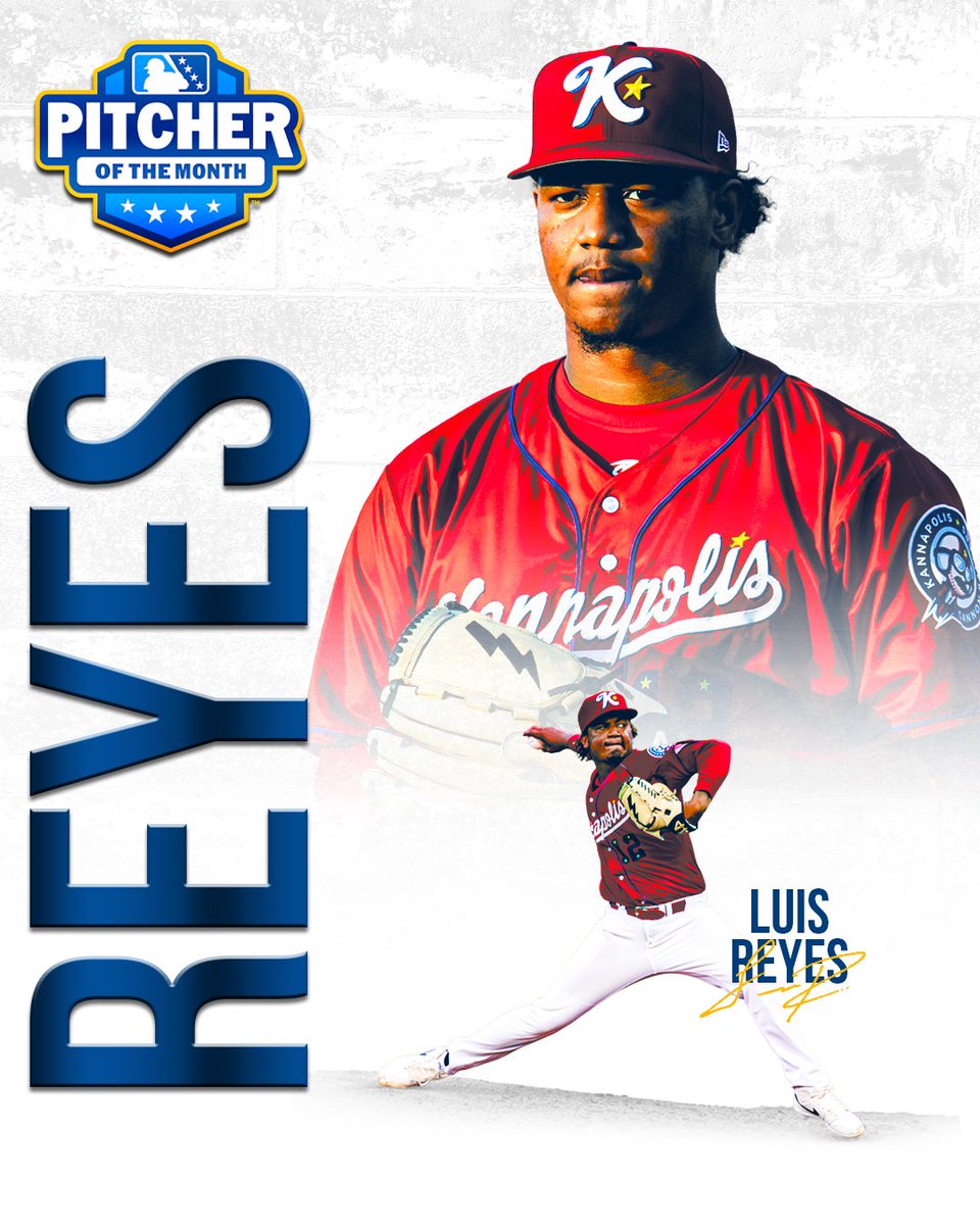 Congrats to our very own Luis Reyes, who has been named the Carolina League PITCHER OF THE MONTH!