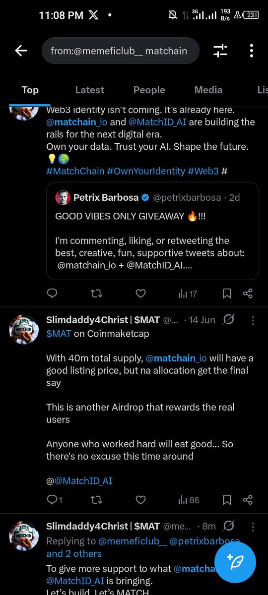 memeficlub__'s tweet photo. @petrixbarbosa @matchain_io @MatchID_AI Been no1 supporter @matchain_io + @MatchID_AI since day one 💪
day one 🔥
✅ Minted their NFT
✅ Bridged into the ecosystem
✅ Invited my community
✅ Staking my 19 $MAT with confidence 💎
Proud to back a project that’s pushing the limits of AI + Web3 🚀
#MatchChain #MatchID https://t.co/3PmhBPzm21
