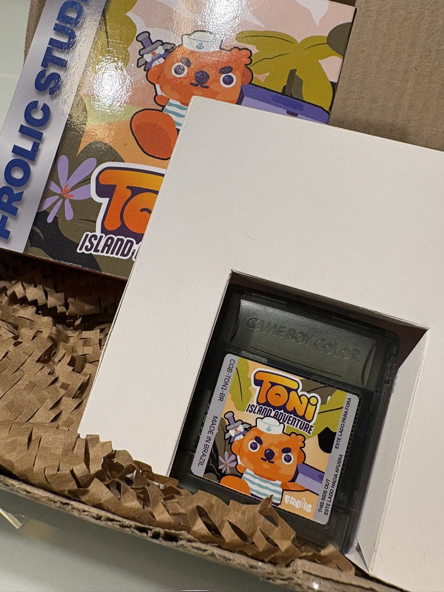 Amanhã estarei no Festival Jogatório @firmagamedev com demo do Toni e mostrando o cartucho físico de Game Boy do joguinho pela primeira vez!

✨ Passem na mesa da Frolic Studio 

📆 4, 5 e 6 de julho
⏰ 11-19h (dom 11-17h)
🎟️ Gratuito
📍 Sesc 24 de Maio
