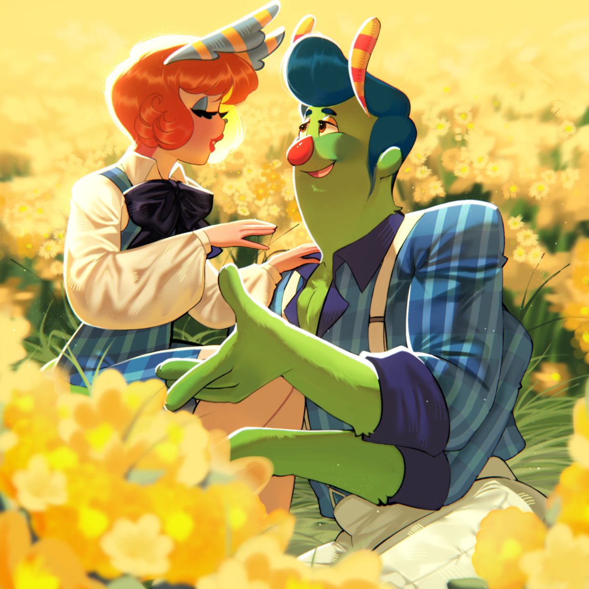 ✨🌼 First date 🌼✨
A quick little sketch! I really wanted to draw this cute couple ✨🌼✨

#welcomehomeoc #whoc #WH #puppets #welcomehome #howdypillar #love #art