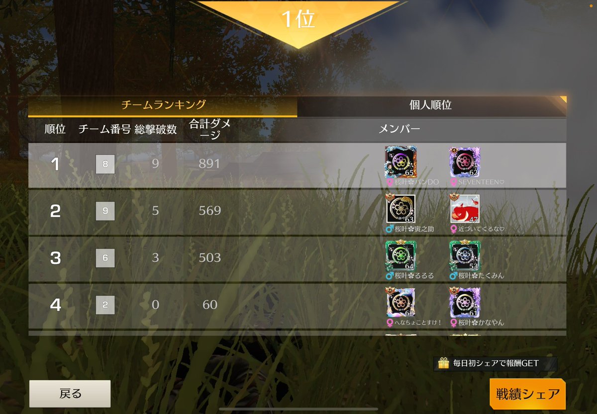 昨日急遽開いてくれたシャッフルデュオ🥇取れました😊桜叶のうたさんありがとうごさいます✨🙏