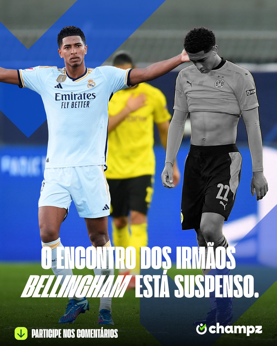 Champz_App's tweet image. Uma das coisas mais legais desse Mundial infelizmente não vai acontecer.
Depois de o destino colocar Real Madrid e Borussia Dortmund para se enfrentarem nas quartas do Mundial, Jobe Bellingham vacilou, tomou o 2º cartão amarelo e está fora do jogo. Seria um encontro e tanto.