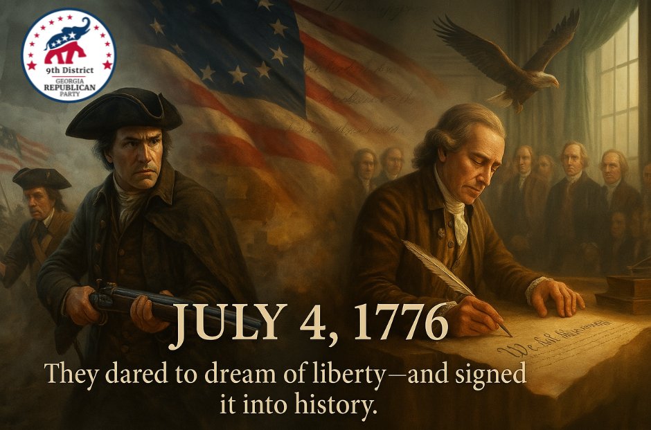 🇺🇸 America’s 249th Birthday — A Georgia Legacy of Liberty 🇺🇸

249 years ago, brave men and women stood up to the most powerful empire in the world—not for conquest, but for freedom. Among them were Georgians like Lyman Hall, Button Gwinnett, and George Walton, who boldly signed