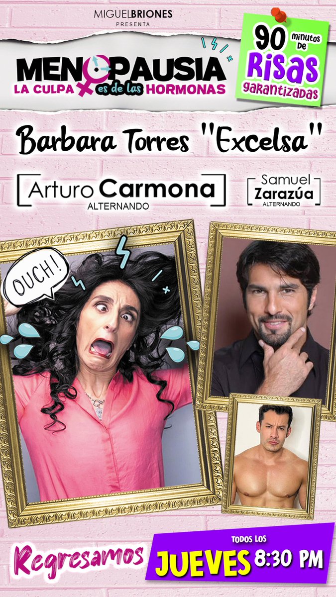 venalteatroMX's tweet photo. Pases dobles para que asistan a "Menopausia" HOY 8:30pm en el Nuevo Teatro Versalles 

🌟Nombre completo
🌟Like y RT a esta publicación
🌟Captura de Pantalla de que nos sigues en YouTube 

Ganadores contactados vía DM https://t.co/oZbWEiAUl4