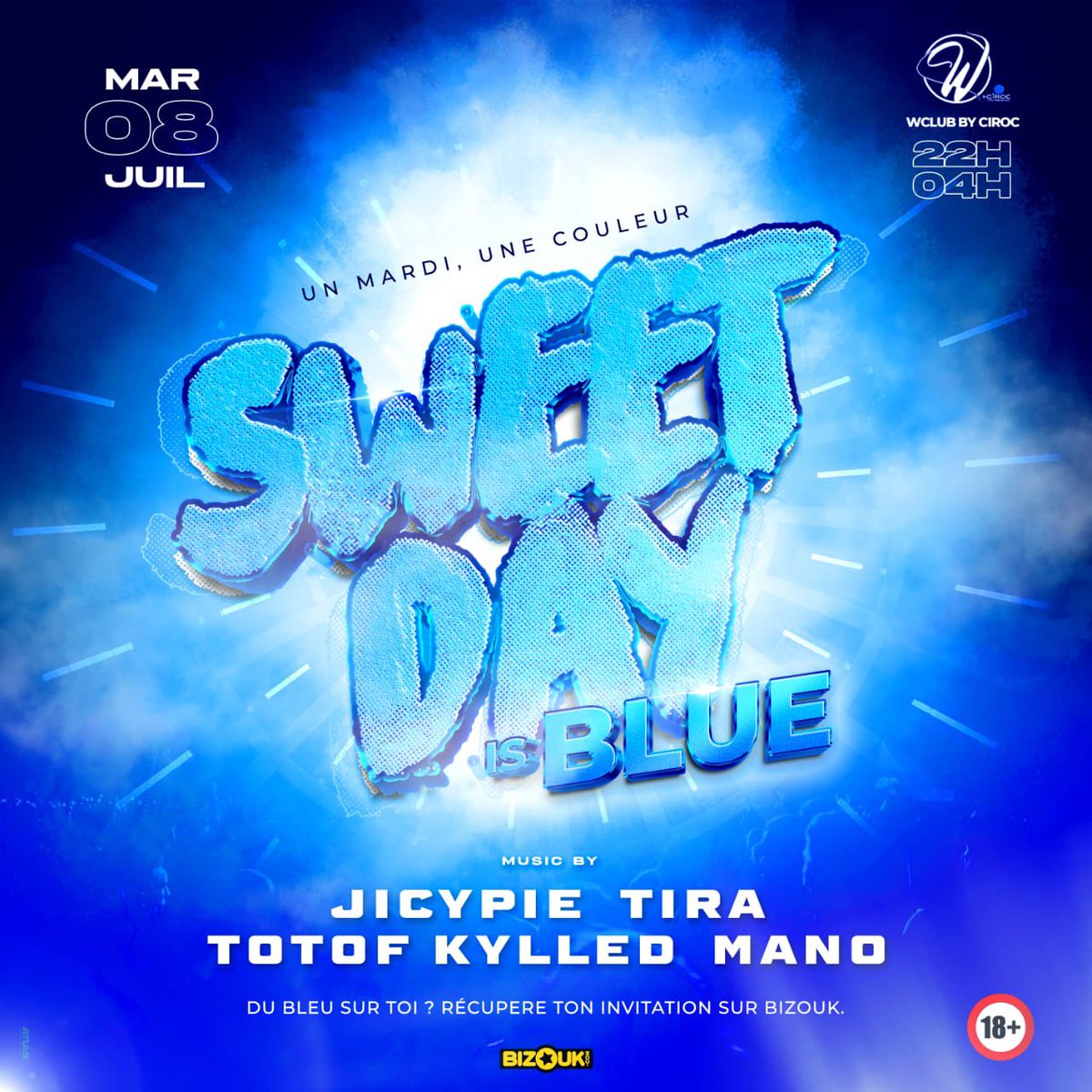 Foranight1's tweet image. Un mardi , une couleur 🔵

Grosse équipe de DJs , grosse surprise, grosse son , grosse ambiance…rdv mardi au W CLUB 📍

🎟️ my.bizouk.com/sweet-day-3