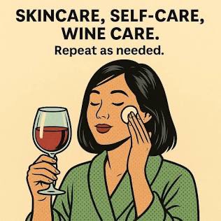 A glass of #wine is essential to any whole-care regiment. Stop by the bar for our recommended pouring dose. 
#corkdc #Skincare #selfcare