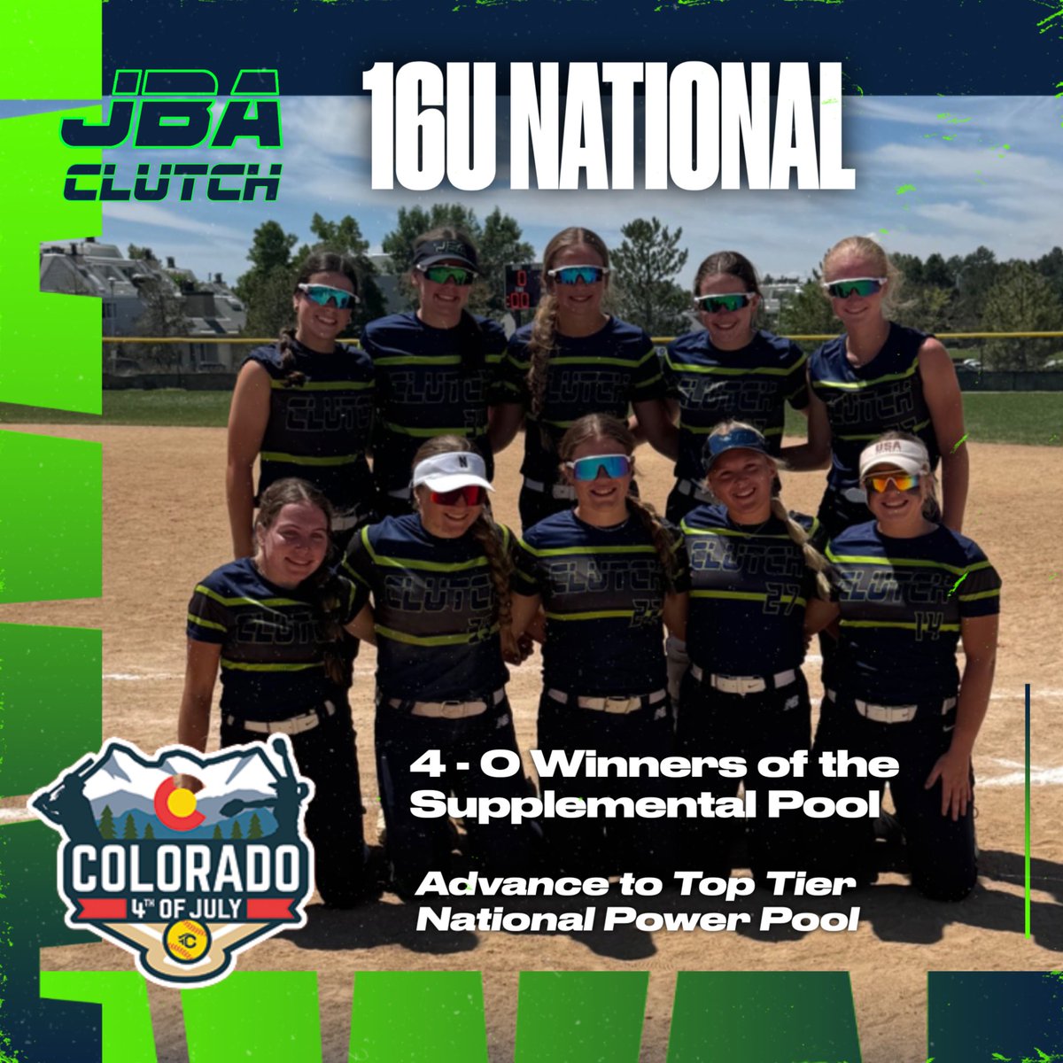 JBA Clutch Baseball & Softball (@jbaclutch) on Twitter photo 16U National improve to 4-0 to win our pool in Colorado ๐They now advance to the top tier National Power Pool bracket starting tomorrow at 8:00AM against LTG Carda from Elk Grove, CA. These girls have scored 44 runs against some tough competition!๐ช๐
<a href="/COSparkFire/">CO 4th of July</a> <a href="/TCSFastpitch/">TC Fastpitch</a> 16U National improve to 4-0 to win our pool in Colorado ๐They now advance to the top tier National Power Pool bracket starting tomorrow at 8:00AM against LTG Carda from Elk Grove, CA. These girls have scored 44 runs against some tough competition!๐ช๐
<a href="/COSparkFire/">CO 4th of July</a> <a href="/TCSFastpitch/">TC Fastpitch</a>