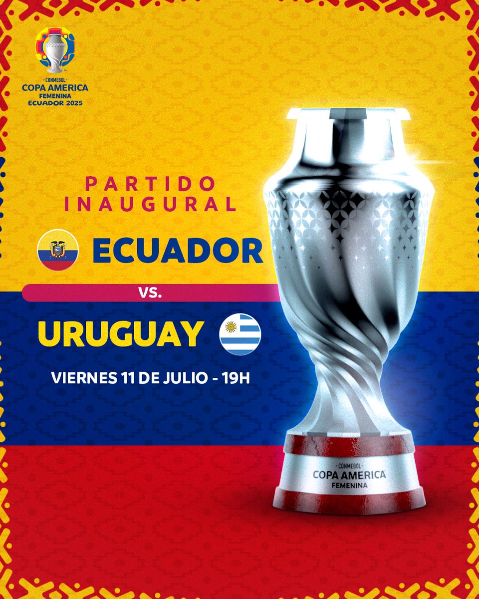 Para anotarlo en la agenda: Ecuador vs. Uruguay, partido inaugural, el 11 de julio a las 19:00 (hora local) 📆