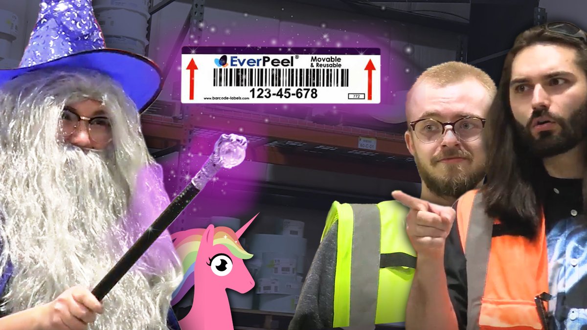 Has your warehouse met the 🦄 of removable labels? 😉 #WeirdDayAtTheWarehouse #RemovableLabels #TheLabelExperts hubs.la/Q03vSR560