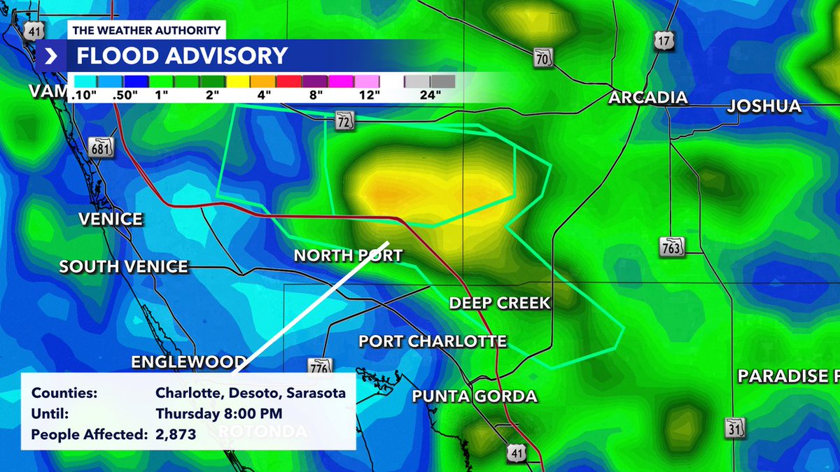 *FLOOD ADVISORY* issued for Charlotte, DeSoto, Sarasota County until 7/03 8:00PM. Track storms with Southwest Florida's WINK Live Doppler 3X: winknews.com/weather/