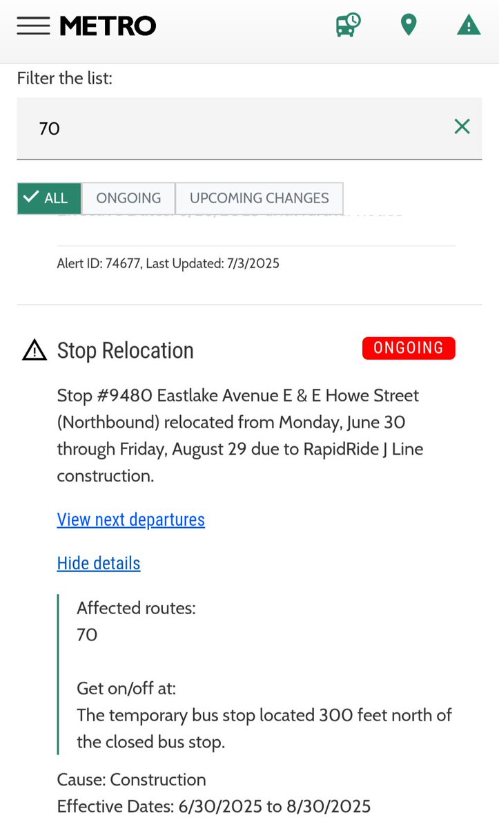 iridius's tweet photo. @KingCountyMetro there is no temporary bus stop 300 feet north. Seriously, metro? https://t.co/gsVAuf2i23