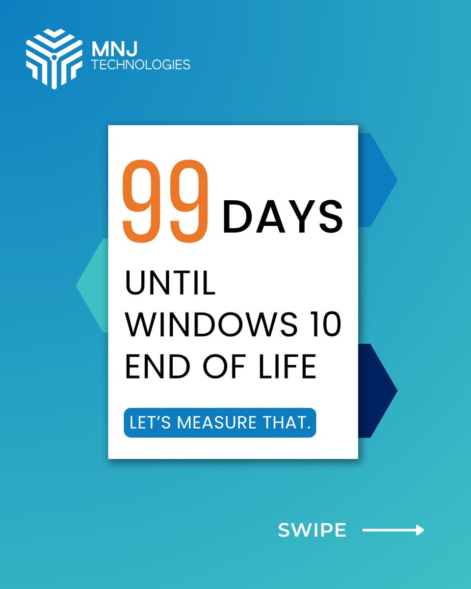 MNJTechnologies's tweet image. The countdown is real — October 14, 2025 marks the official end of support for Windows 10. That means no more security updates, patches, or technical support from Microsoft. 
 
MNJ is here to help make your transition seamless, secure, and on schedule.

#Windows10EoL #MNJTech
