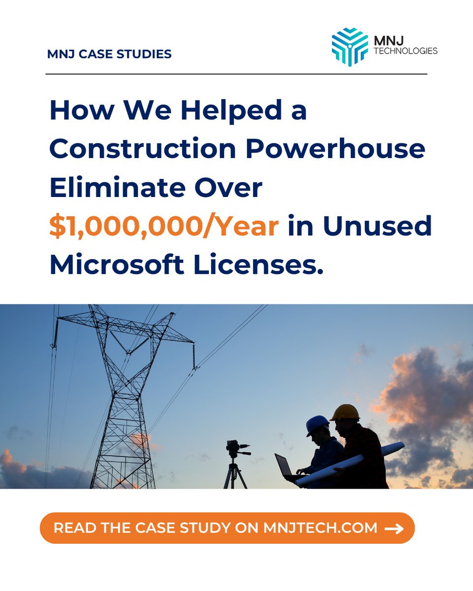 MNJTechnologies's tweet image. 💸 $1M+ Saved on Microsoft Licensing

One electrical construction giant cut massive IT waste with MNJ.

✅ $1M+ in savings
✅ $43K/year in unused licenses eliminated
✅ 24/7 support &amp;amp; real-time tracking

🔗 See how: mnjtech.com/success-story-…

#MNJTech