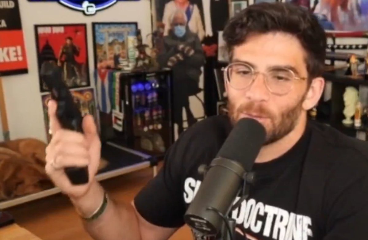 Rev_says_desu's tweet photo. So let me get this straight. Hasan Piker displayed a gun, live on Twitch, with the intent to threaten a content creator, who he tried to dox, who he also mistakenly confused as one of his haters. But has not received any punishment from Twitch?

Incredible stuff @Twitch https://t.co/gtR87XPzwM