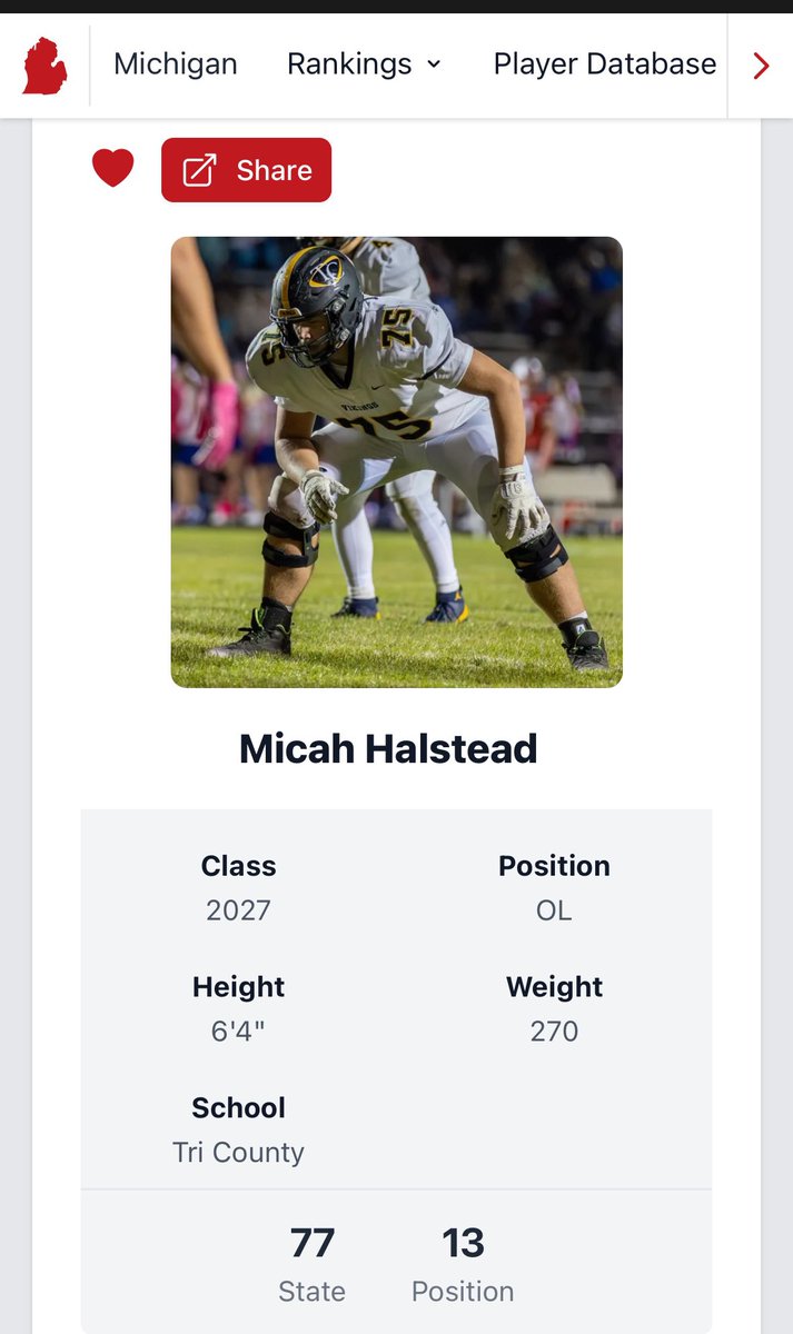 Micah Halstead (@mhalstead2027) on Twitter photo Thank you <a href="/alex_pallone/">Alex Pallone</a> for the ranking. I appreciate the support, it keeps me motivated to keep working hard everyday. <a href="/MichFBFrenzy/">Michigan Prep Frenzy</a> <a href="/PrepRedzoneMI/">Prep Redzone Michigan</a> <a href="/MIexposure/">Michigan exposure</a> Thank you <a href="/alex_pallone/">Alex Pallone</a> for the ranking. I appreciate the support, it keeps me motivated to keep working hard everyday. <a href="/MichFBFrenzy/">Michigan Prep Frenzy</a> <a href="/PrepRedzoneMI/">Prep Redzone Michigan</a> <a href="/MIexposure/">Michigan exposure</a>