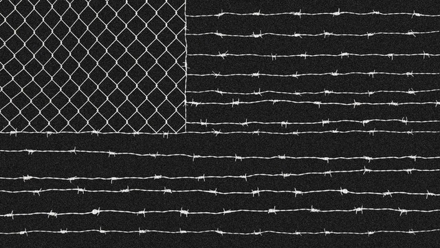 CaptiveSteel's tweet image. First it was red, white, and blue with stars and stripes.
Then it had a blue line across the centre.
Then it became black and white with a darker line through the centre.
And now this!
The next American flag. No longer respected, no longer flown.
Illustration: Aida Amer/Axios