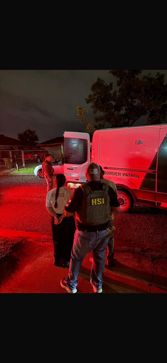 HSI_SanAntonio's tweet image. On July 1, ICE Rio Grande Valley and federal partners conducted an enforcement operation at a stash house in Brownsville, TX. Two Venezuelan nationals and one Mexican national were apprehended for immigration violations. Ensuring public safety remains a top priority in South TX.