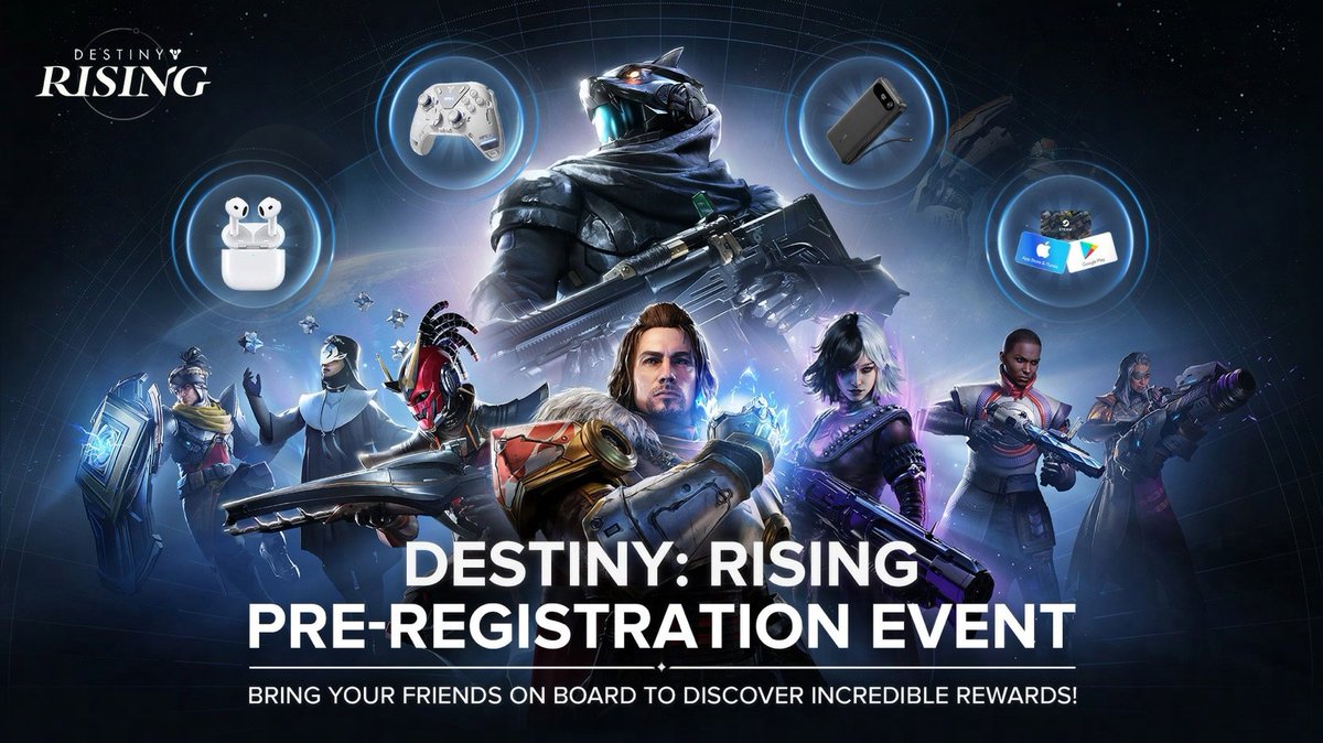 Destiny:Rising será lançado oficialmente 28 de agosto de 2025,o pré-registro na Google Play e na App Store do iOS já está disponível! Aproveitem o pré registro antecipado para ganhar prêmios - AirPods e controles de jogos sem fio nos dias até 25 de julho.
g.126.fm/00JHoQK