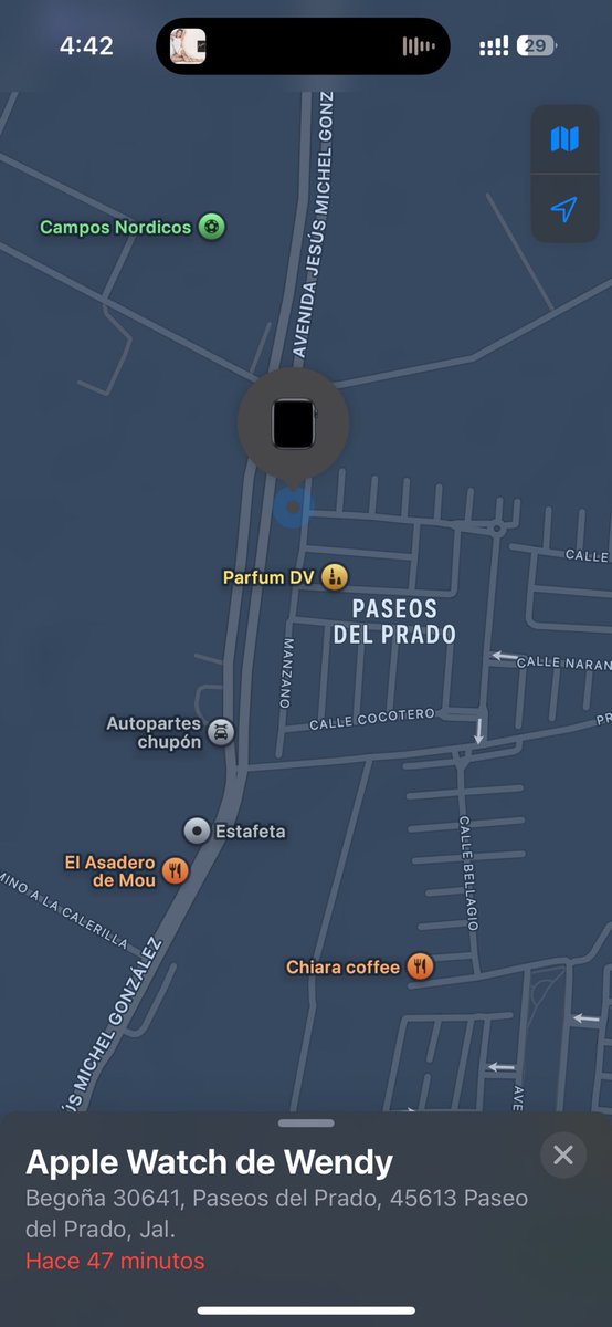 menyariias's tweet photo. @Trafico_ZMG ayúdenme a localizar a la persona que se quedó con mi reloj iWatch que se me cayó hoy en el camión, esta es su ubicación https://t.co/ySGevV9Jnj