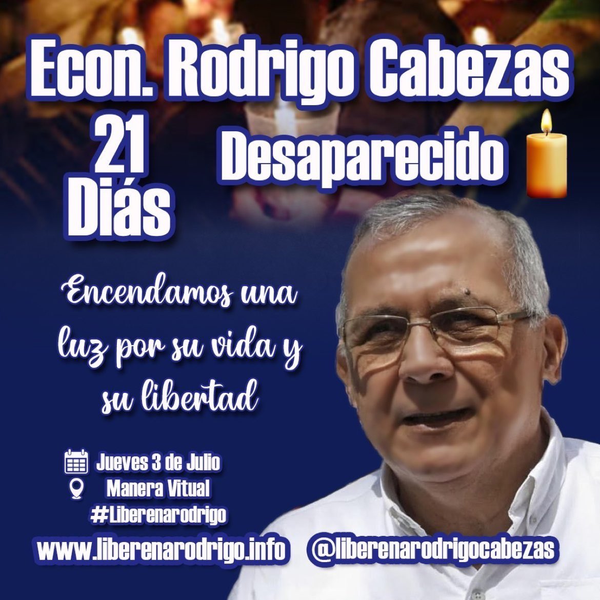 Familia pide información: dónde está, ¿cómo se encuentra su estado de salud, por qué fue trasladado a un centro médico, cuál es su condición de salud actual, si ha tenido acceso a sus medicamentos?, expresó su hija junto al Comité por la Libertad de los Presos Políticos.
“Rodrigo
