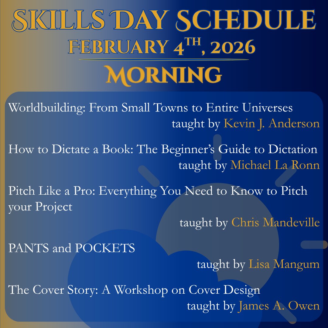 SuperstarsWrite's tweet image. Every Superstars opens with a day of intensive training to be a professional writer! Check out the lineup of classes for Skills Day 2026, Feb 4. Register before 9/30 for $100 off! superstarswriting.com #writingseminar #writingconference #writingcommunity #writinglife