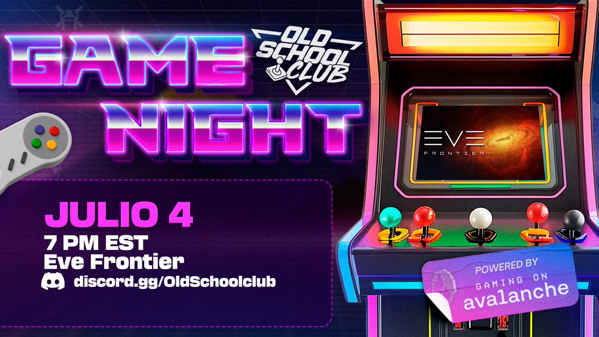 Old School Club (@oldschool_club) on Twitter photo GAME NIGHT - EVE: Frontier📢📢📢
Mañana a las 7pm EST tenemos una noches de juegos especial jugando la playtest de <a href="/EVE_Frontier/">EVE Frontier</a> que estará disponible hasta el 7 de julio!
Te esperamos para jugar y conocer más sobre este juego!
Como siempre nos acompañan nuestro amigos de GAME NIGHT - EVE: Frontier📢📢📢
Mañana a las 7pm EST tenemos una noches de juegos especial jugando la playtest de <a href="/EVE_Frontier/">EVE Frontier</a> que estará disponible hasta el 7 de julio!
Te esperamos para jugar y conocer más sobre este juego!
Como siempre nos acompañan nuestro amigos de