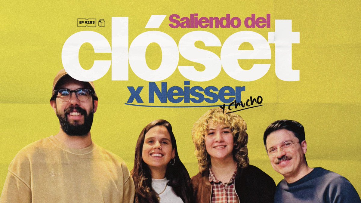 elcuarticopod's tweet image. SALIENDO DEL CLOSET x Neisser (Y Chucho) 🏳️‍🌈🫶

Aprovechen de ponerse su mejor outfit porque en este episodio que grabamos junto a la talentosa e increíble @esneisser vamos a aprender las miles de maneras que existen para salir de closet 👀👀

youtu.be/sCmIS10ObTc?si…