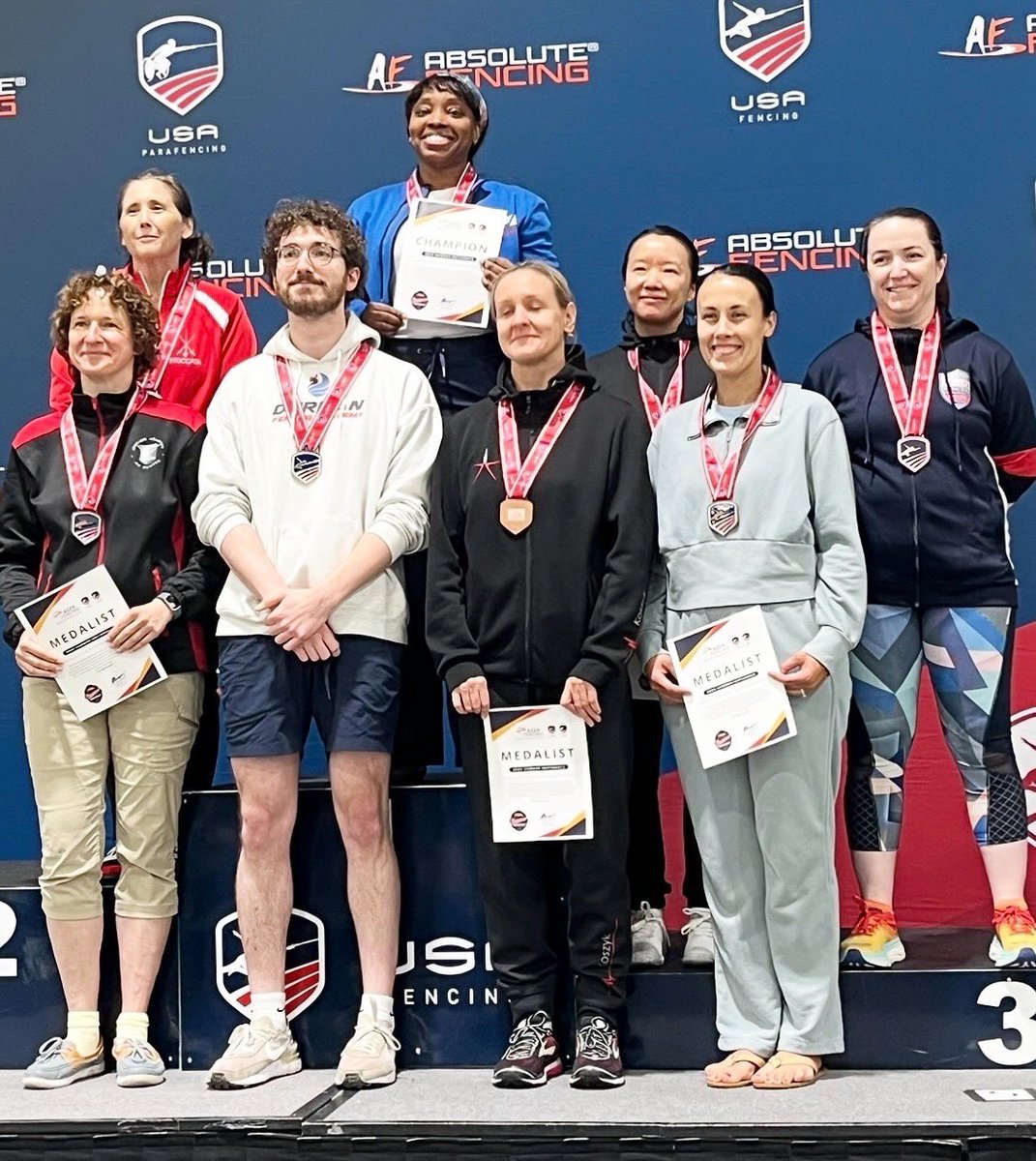 DatFencingChic's tweet photo. #Winning today all the way out in Milwaukee for the 2025 #Fencing Summer Nationals! It took some time but I’m here now! Plus, with this win, I make my first U.S.A. World Team! I’m hitting my 40’s with a bang! -xoxo #BrooklynGirlCode ™ 💜🤺🥇 https://t.co/4ztBlcK4rQ