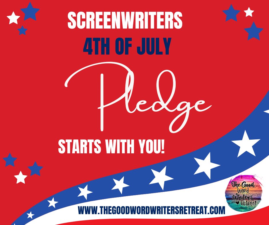 #Screenwriters, Pledge allegiance to yourself this FOURTH and snag a space at our writers retreat! thegoodwordwritersretreat.com. <a href="/scrnwriterchic/">🦋🏴󠁧󠁢󠁳󠁣󠁴󠁿Marti King Young 🏴󠁧󠁢󠁳󠁣󠁴󠁿🦋</a> <a href="/kimhornsby/">Kim Hornsby</a>