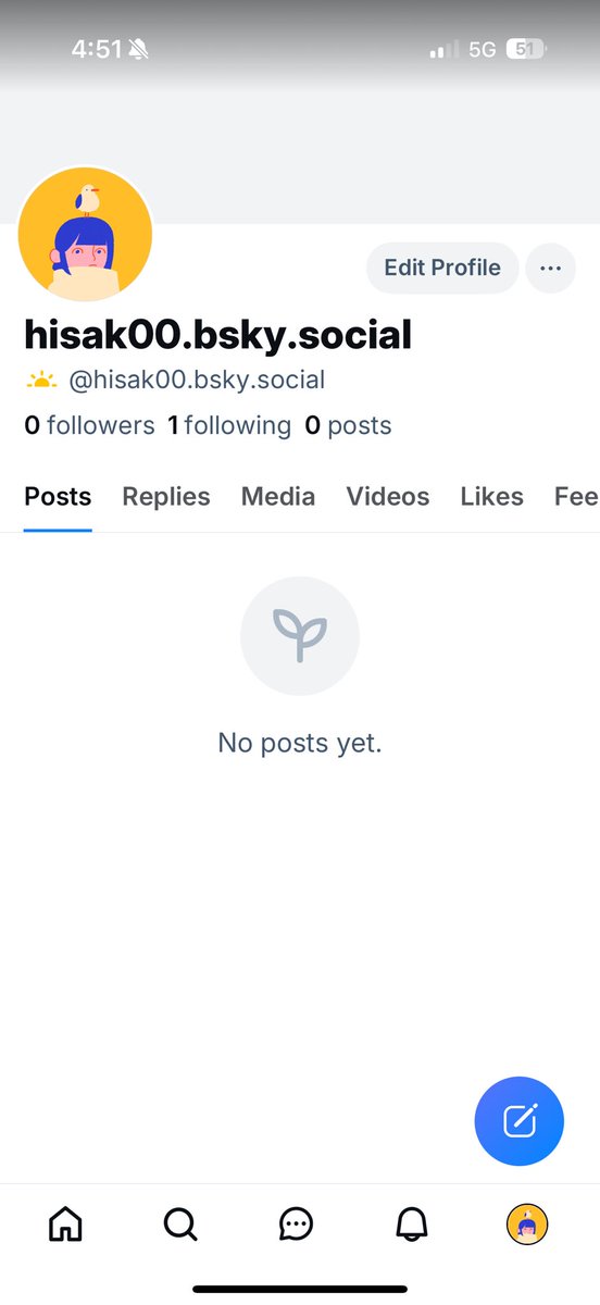 I made a bluesky finally !