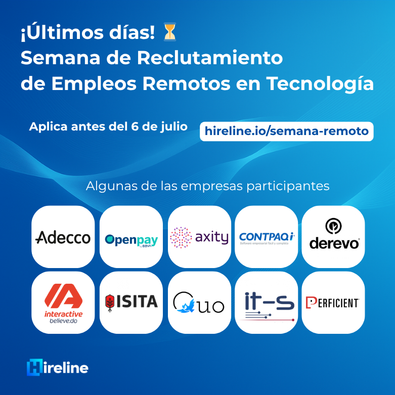🚨 ¡La Semana de Reclutamiento de Empleos Remotos en Tecnología sigue en marcha! 🚨

¿Listo para dar el siguiente paso en tu carrera sin salir de casa? 🏡💻

Más de +250 vacantes remotas en tecnología con empresas líderes en México y LATAM te están esperando, y ya quedan pocos