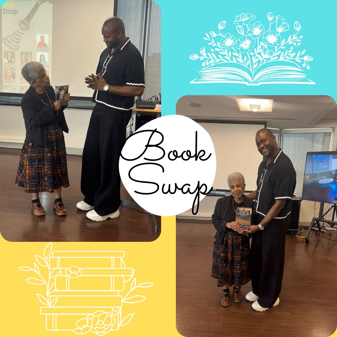 Today, we shared a beautiful moment of community care through a book swap with Dr. Brown and Dr. Andrew Campbell (Dr. ABC) — both of whom spoke powerful words during the day.

#BLSI2025 #BlackLeadership #OISE #CommunityCare #SupportOneAnother #GroundingGrowthGoals