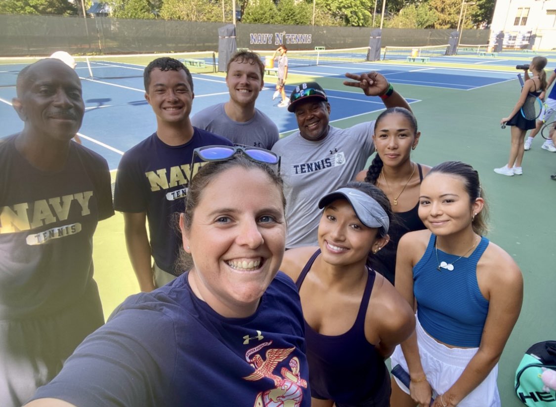 NavyWTennis's tweet image. Another session and year of camps in the books! Thank you to everyone who attended the Navy Blue and Gold Tennis Camps 💙💛 Go Navy!