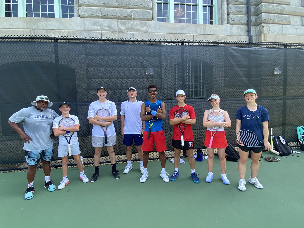 NavyWTennis's tweet image. Another session and year of camps in the books! Thank you to everyone who attended the Navy Blue and Gold Tennis Camps 💙💛 Go Navy!