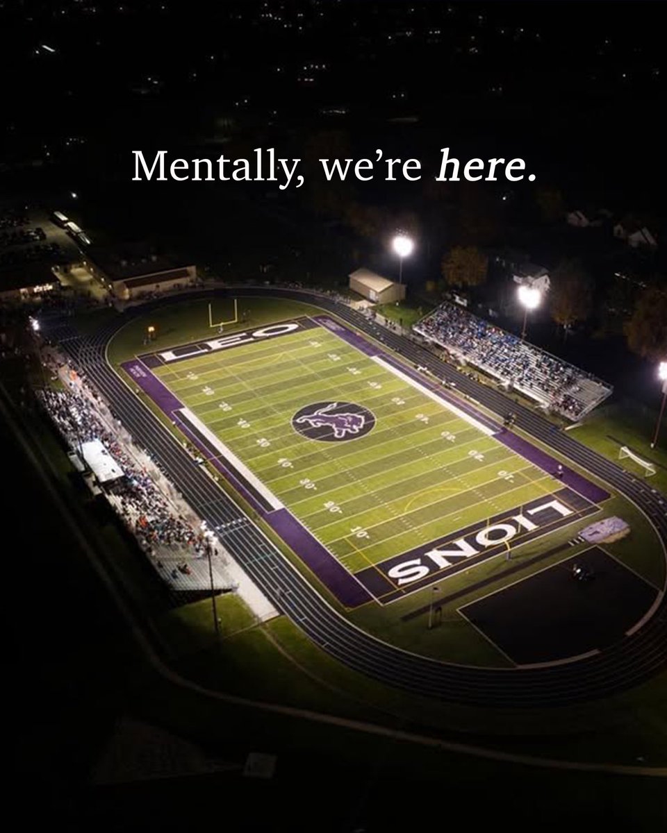 Mentally, we’re here. 💜

50 days until kickoff…