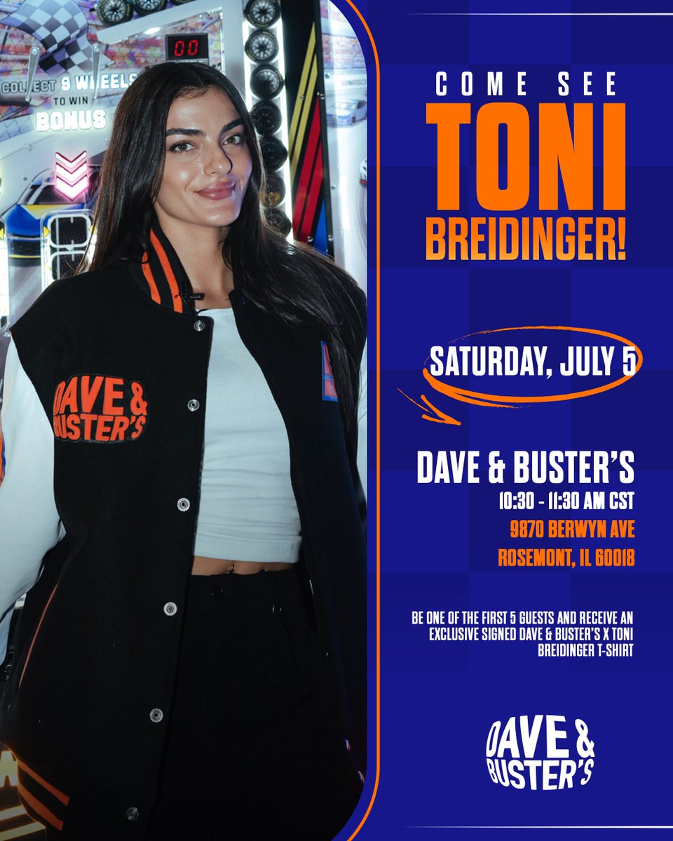 Trucks won’t be in Chi-town, but <a href="/ToniBreidinger/">Toni Breidinger</a> will. 

Come say hi!! <a href="/DaveandBusters/">Dave & Buster's</a>