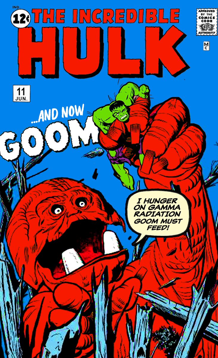 GammaGrams's tweet photo. …and now GOOM!

Super Villains aren’t the only appetite for Ol’ Greenskin….

….theres gamma hungry monsters too!

#talestoastonish #hulk #monsters #marvel #jackkirby #1960s #comics https://t.co/6Vd3kDJQFT